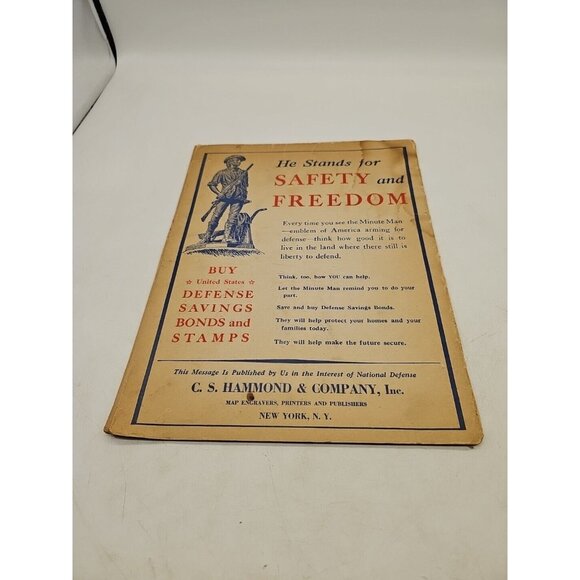 1942 HAMMOND'S Self Revising World Atlas And Gazetteer War Edition. - Picture 2 of 5